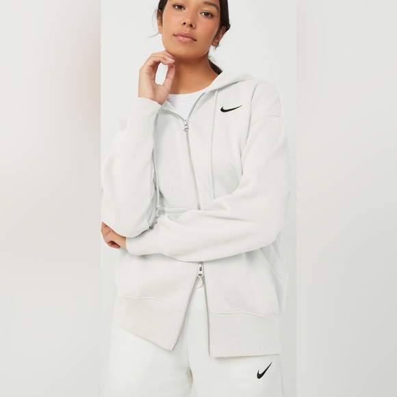 Nike Jackets & Blazers - Nike Sail Phoenix Fleece Oversized Women’s Full Zip Hooded Jacket Size Large